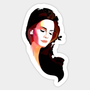 Lana Del Ray Long Hair Sticker